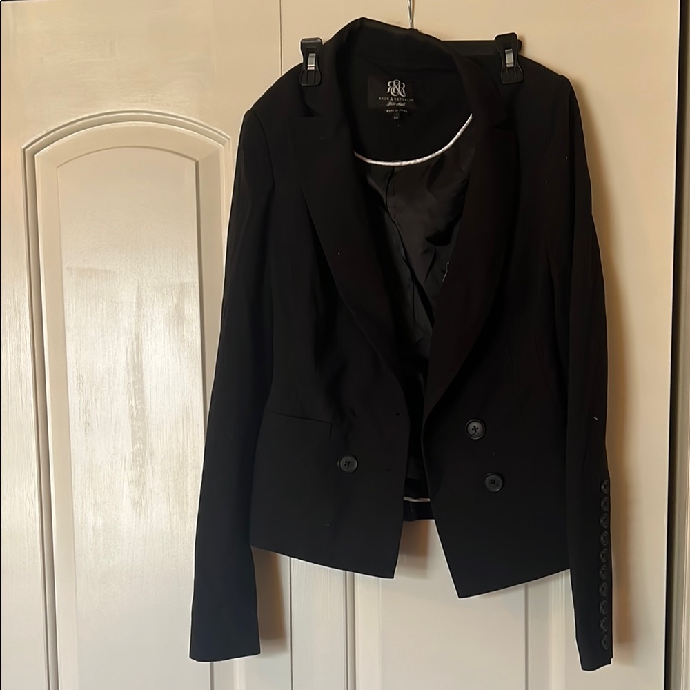 Rock & Republic Black Blazer Classic Jacket